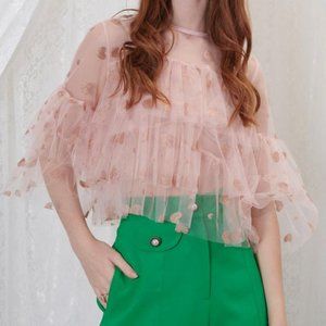 SISTER JANE *Souvenir Hearts Ruffle Top*